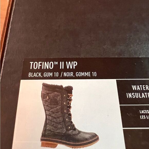 Sorel Tofino II WP Boots- Black, Gum- Size 7- NIB - Picture 8 of 8